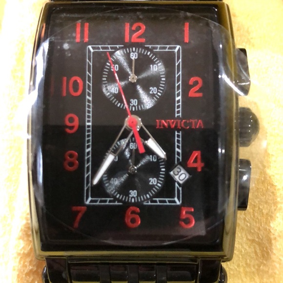 Invicta Cuadro watch Quartz multifunction black dial watch with box & outer box - Picture 3 of 14